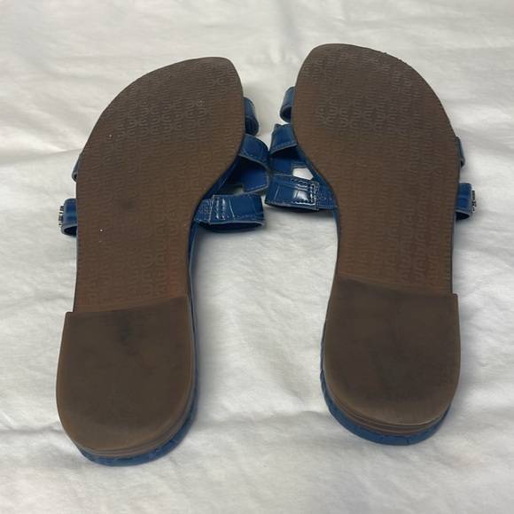 Sam Edelman Bay Slide Sandals Blue Leather - Picture 5 of 7